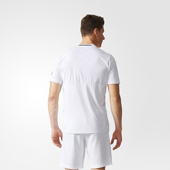 Adidas Tennis Uncontrol Climachill Tee White/Black - Picture 3 of 8